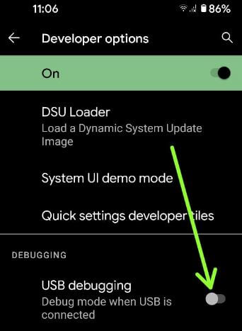 How to Enable USB Debugging Mode in Pixel 5