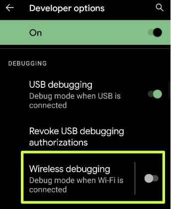 How to Enable Wireless Debugging in Pixel 5