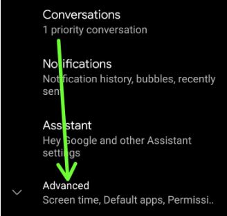 Advanced settings to allow unknown sources on Android 11 stock OS