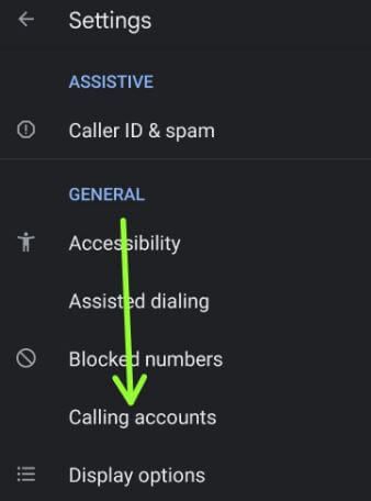 Calling account settings to hide my number when calling on Android devices