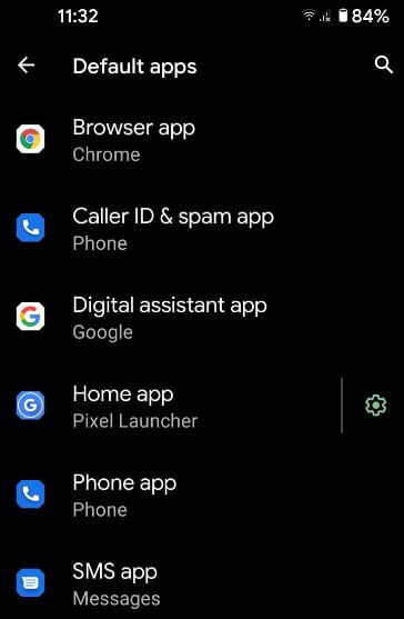 Change Default Apps in Android 11