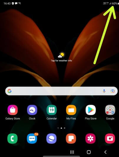 How to Show Battery Percentage on Samsung Galaxy Z Fold2 5G
