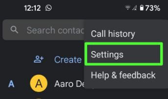 Phone App settings to hide your caller ID on Android 11