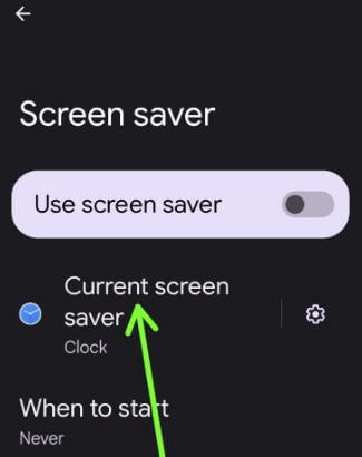 Enable screensaver on Android 12 stock OS