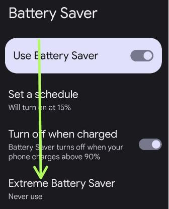 How to Turn On Extreme Battery Saver Mode on Google Pixel 6 Pro and Pixel 6