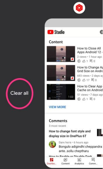 How to Close All Apps Android 12