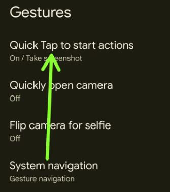 How to Take Pixel 6 Screenshot using Back Tap Gesture