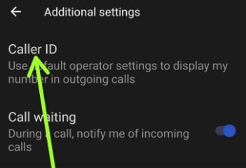 My caller ID settings on Pixels