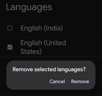 Remove languages on Pixels