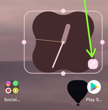 Change clock style on home screen Android 12
