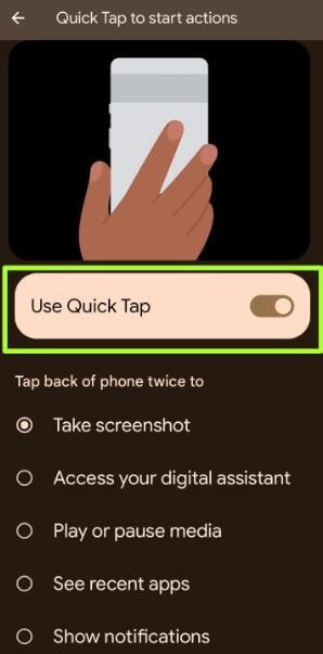 How to Enable and Use Quick Tap Gestures on Android 13