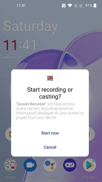 How to Record your Screen on OnePlus 9 Pro