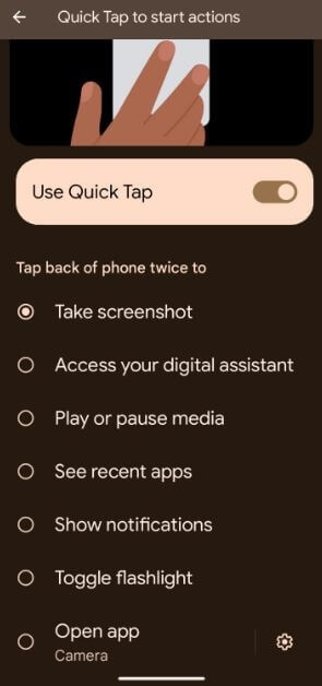 How to Turn On Quick Tap on Android 13 and Android 12