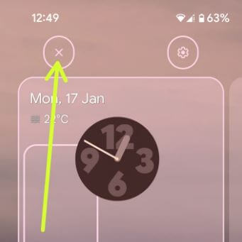 Remove Clock Widget on Android 12 Home Screen