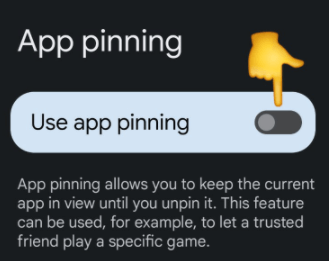 Enable and Use Screen Pinning Android 12