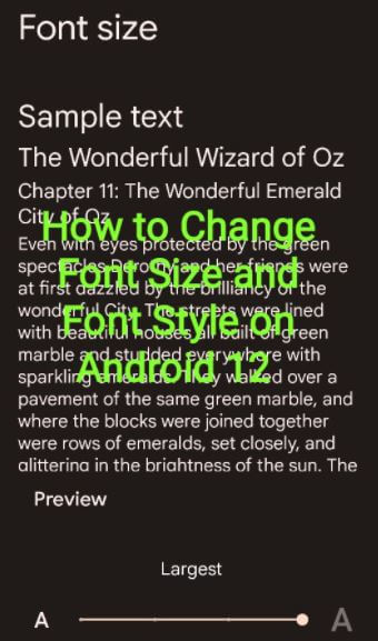 How to Change Font Size and Font Style on Android 12