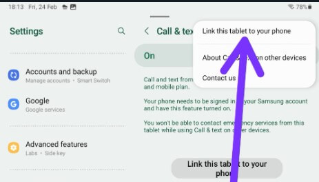 How to Link your Samsung Phone to your Tablet