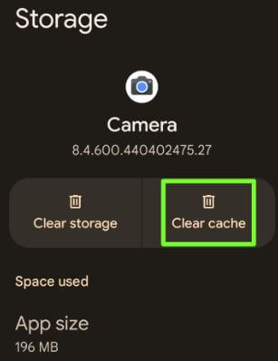 Clear Camera App Cache on Google Pixel 6 Pro