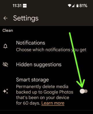 How to Enable Smart Storage on Pixel 6 Pro and Pixel 6