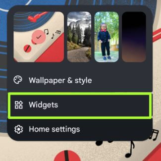 Android 12 Widgets settings