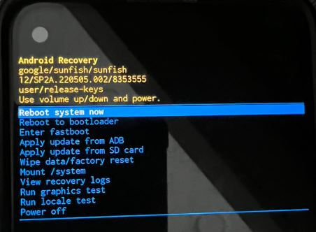 Enter into recovery mode on your Android 12 devices