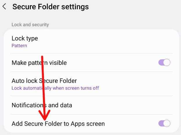 How to Add Secure Folder to Apps Screen on Samsung Galaxy