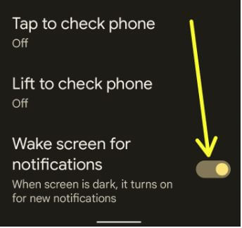 How to Turn Off Wake-Up Notifications on Android 12 devices