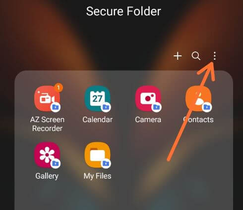 Open secure folder on Samsung One UI
