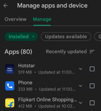 Select the App you want to uninstall on Android phone