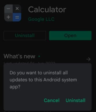 Uninstall App using Play Store on Android