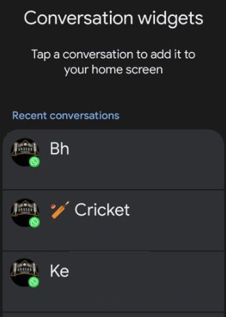 Use conversation widgets on Android 12