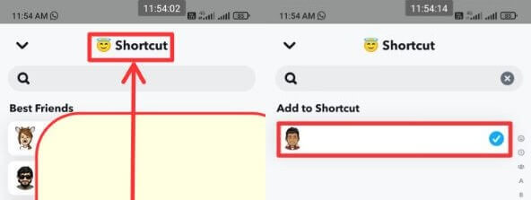 Add emoji and person to Snapchat shortcut