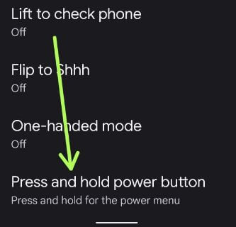 Change the Power Button Function in Google Pixel 6 Pro