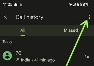 Check your Google Pixel Call History