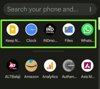 Enable or Disable App Suggestion on Android 12