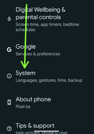 System settings in your Google Pixel 6 Series