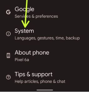 System settings on your Google Pixel 6 Series