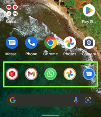 Turn on App Suggestions on Home Screen Android 12