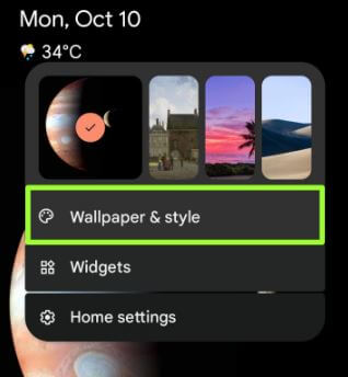 Change Accent Color on Android 12 using Wallpaper and Style Settings