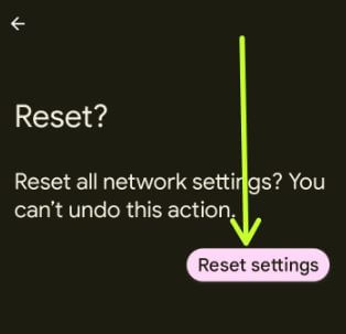 Reset Network Settings to Fix Bluetooth Issues on Pixel 7 and Pixel 7 Pro