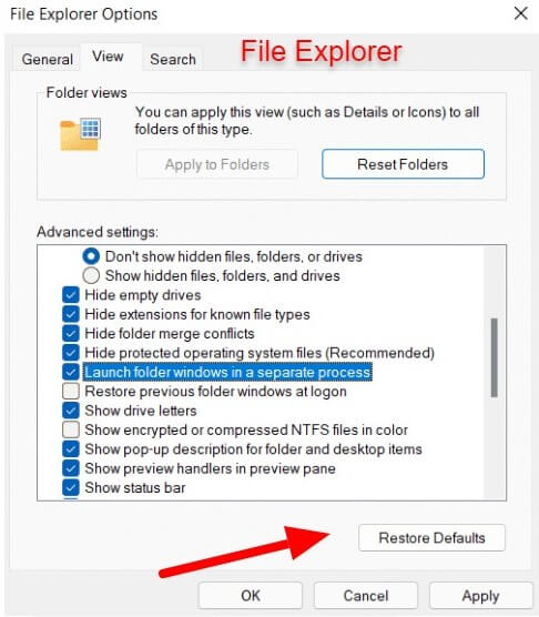 Changes in File Explorer to Fix Memory Leak Issues on Windows 11