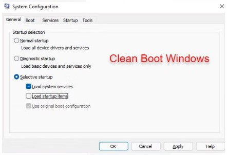 Clean Boot Windows to Fix Windows 11 update not showing