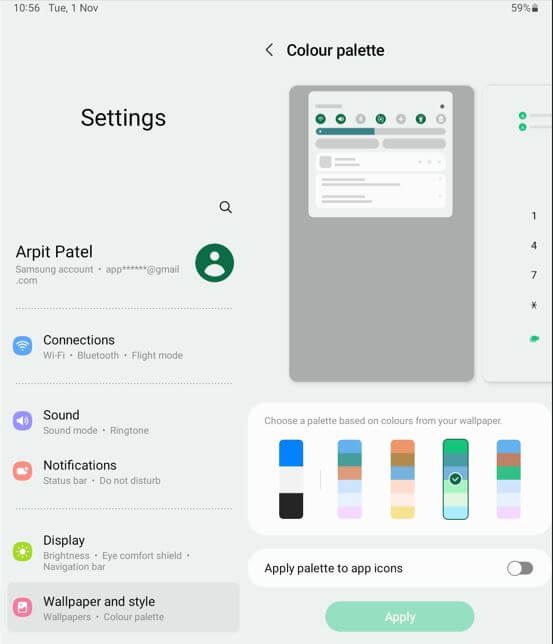 How to Change Color Palette on Any Samsung Galaxy Tab
