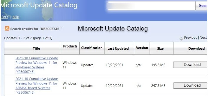 Microsoft Update Catalog to Fix Windows update issues