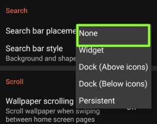 Pixel 7 Remove Search Bar using Nova Launcher