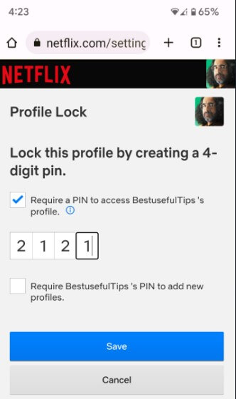 How to Set Netflix Profile Lock PIN on Android