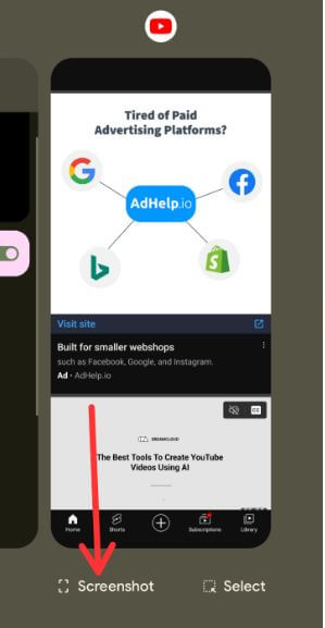 How to Take a Screenshots on Google Pixel using the Recent Apps