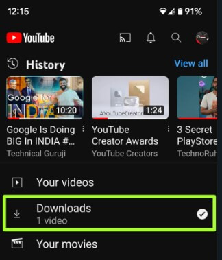 How to Watch Offline Videos on YouTube Android Phone