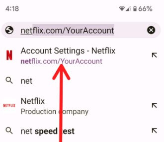 Open your Netflix account on your browser Android or iPhone