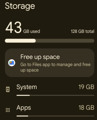Free Up Storage to Fix YouTube Keeps Crashing Android